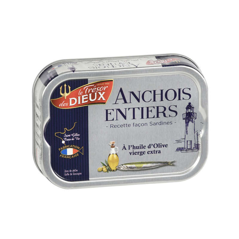 Le Trésor Des Dieux Anchois Entires Façon Sardine 80.5g Le Trésor Des Dieux Anchois Entires Façon Sardine 80.5g