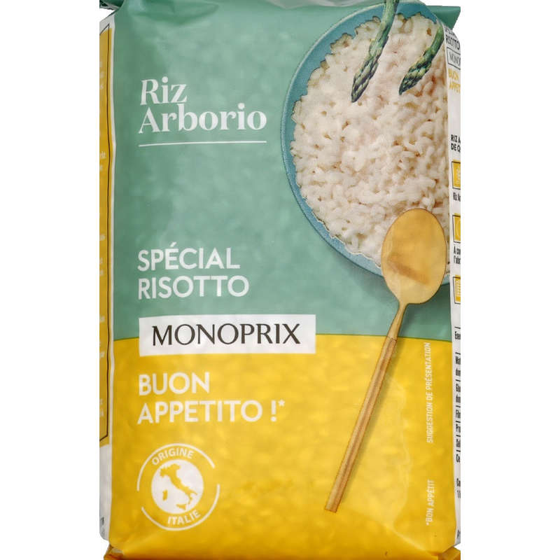 Monoprix riz arborio spécial risotto 500g Monoprix riz arborio spécial risotto 500g