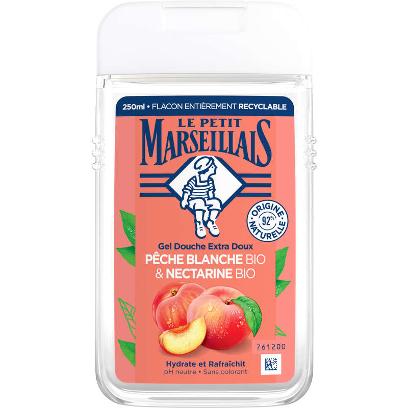 Le Petit Marseillais Gel douche Pêche nectarine Bio 250ml Le Petit Marseillais Gel douche Pêche nectarine Bio 250ml