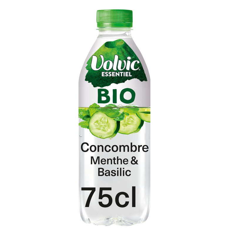 Volvic Essentiel Bio Concombre, Menthe & Basilic 75cl Volvic Essentiel Bio Concombre, Menthe & Basilic 75cl