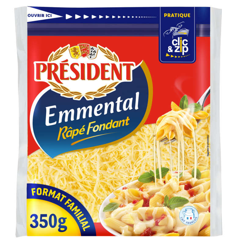 Président Emmental Râpé Fondant 350g Président Emmental Râpé Fondant 350g