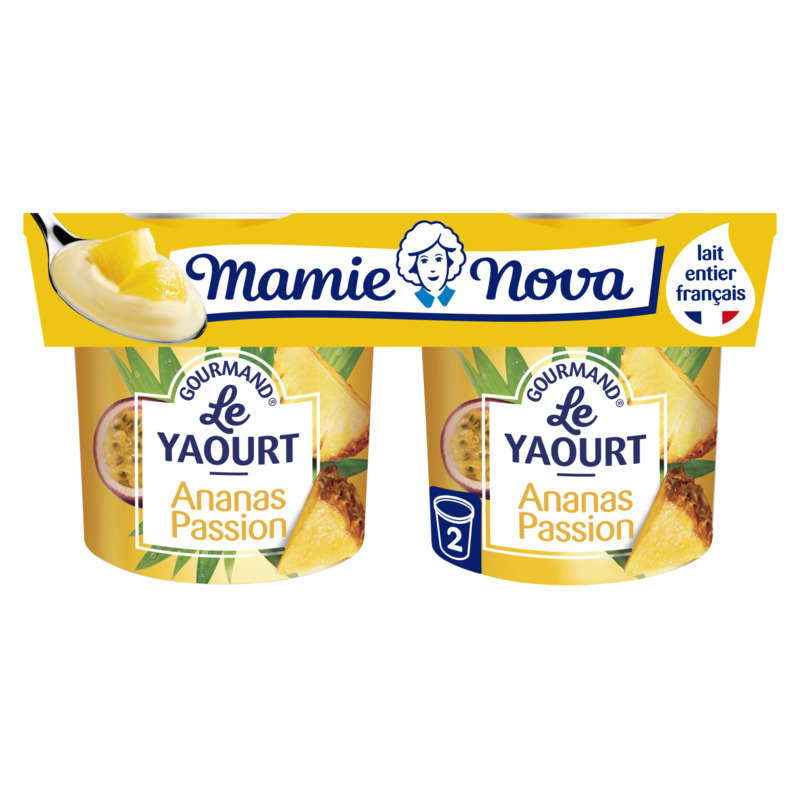 Mamie Nova Yaourt Ananas Passion 2x150g Mamie Nova Yaourt Ananas Passion 2x150g