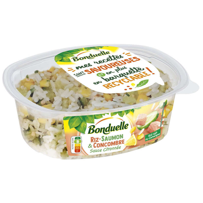 Bonduelle riz saumon & concombre sauce citronnée 280g Bonduelle riz saumon & concombre sauce citronnée 280g