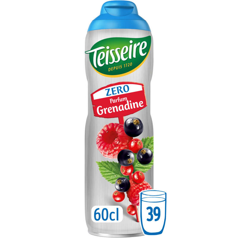 Teisseire Zéro Sirop Grenadine 60cl Teisseire Zéro Sirop Grenadine 60cl