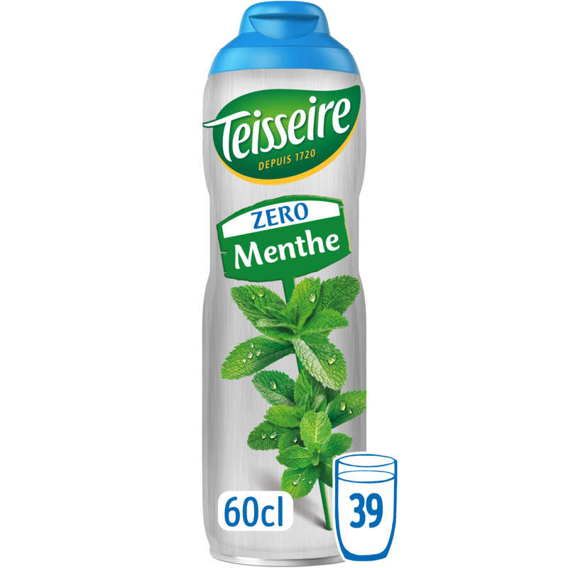 Teisseire Zéro Sirop Menthe 60cl Teisseire Zéro Sirop Menthe 60cl