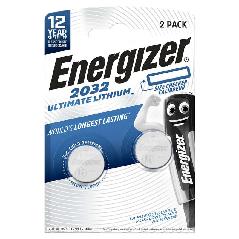 Piles bouton Energizer Ultimate Lithium 2032, suspension de 24 Piles bouton Energizer Ultimate Lithium 2032, suspension de 24