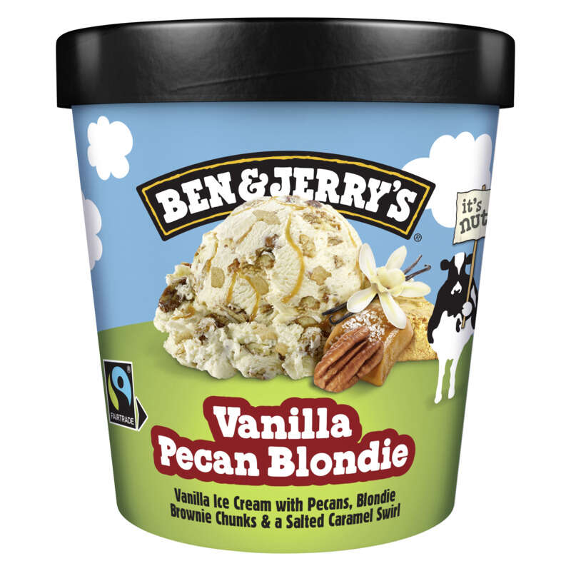 Ben & Jerry's Glace en Pot Vanille Pecan Blondie 414g Ben & Jerry's Glace en Pot Vanille Pecan Blondie 414g