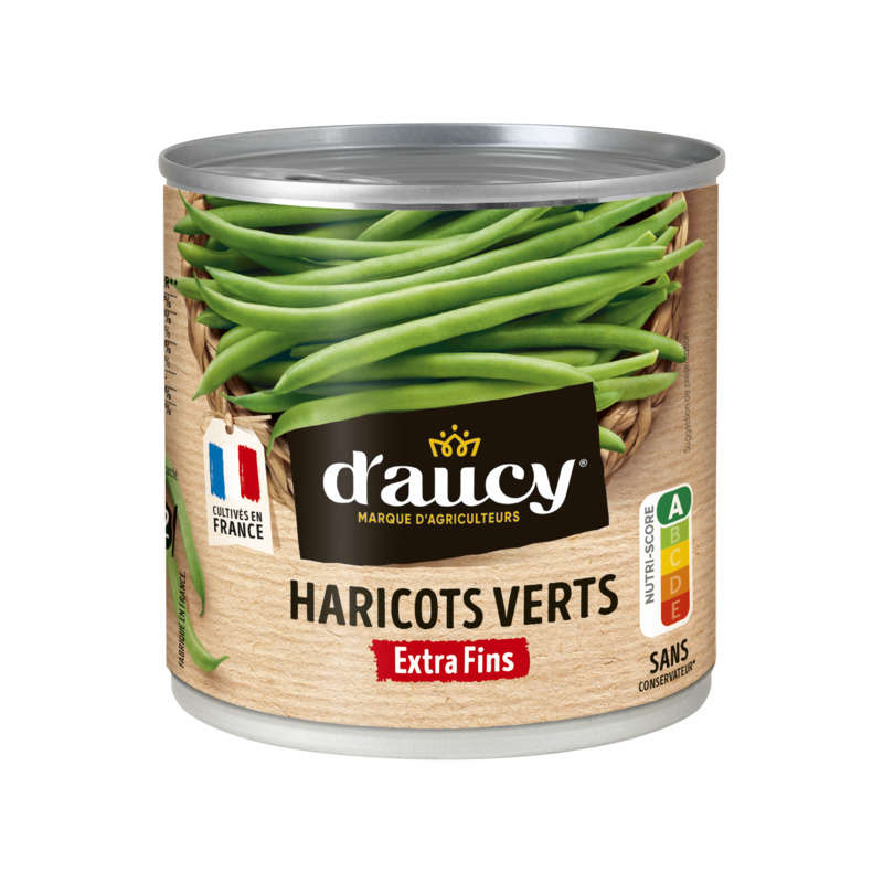 D'aucy Haricots Verts Extra Fins 220g D'aucy Haricots Verts Extra Fins 220g
