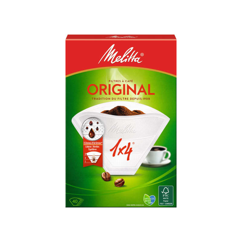Melitta Filtres À Café Original 1X4 40 Each Melitta Filtres À Café Original 1X4 40 Each