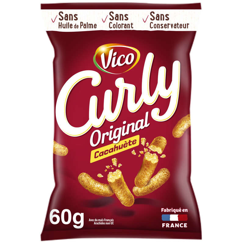 Curly à la cacahuète 60g Curly à la cacahuète 60g