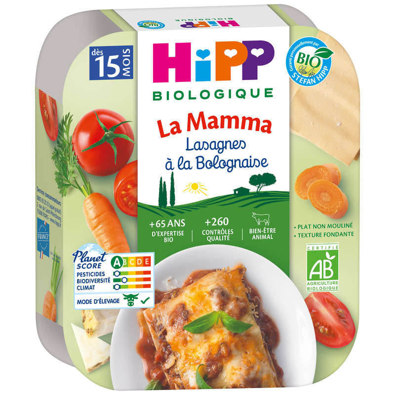Hipp Biologique La mamma lasagnes à la bolognaise 250g Hipp Biologique La mamma lasagnes à la bolognaise 250g