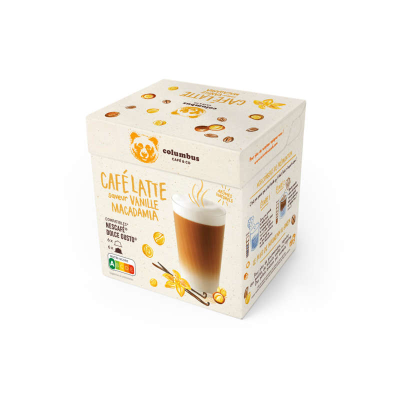 Columbus Café Latte Vanille Macadamia x12 Columbus Café Latte Vanille Macadamia x12