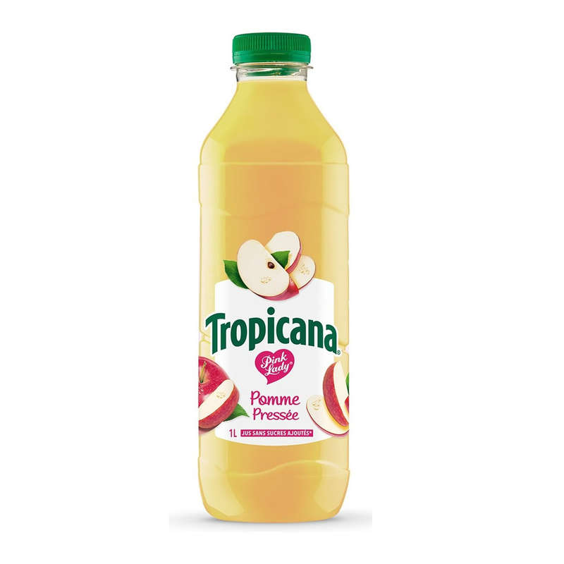 Tropicana Jus de Pomme Pink Lady la Bouteille de 1L Tropicana Jus de Pomme Pink Lady la Bouteille de 1L