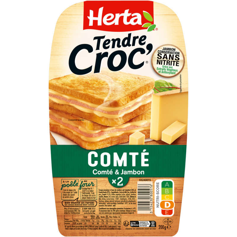 Herta Tendre Croc' Comté Jambon 200g Herta Tendre Croc' Comté Jambon 200g