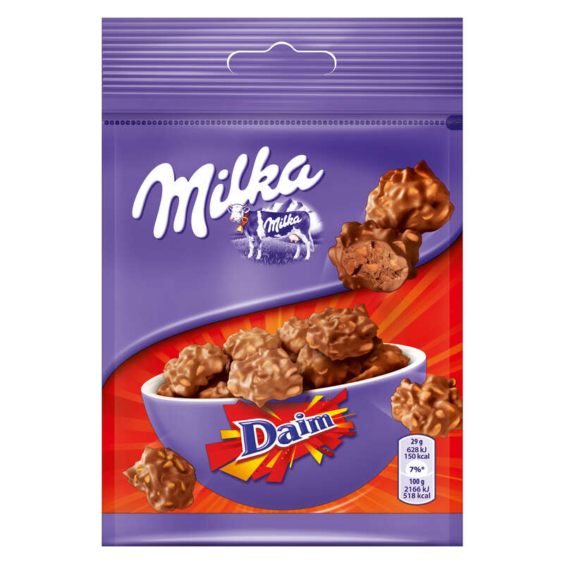 Milka Chocolat Au Lait Et Éclats De Daim 145g Milka Chocolat Au Lait Et Éclats De Daim 145g