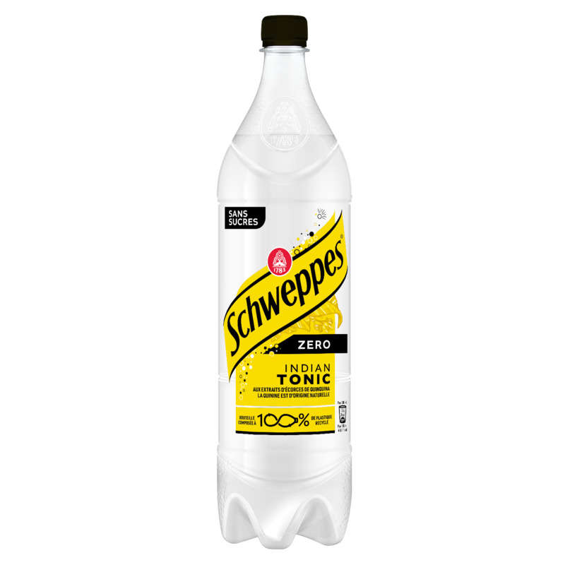 Schweppes Zéro Indian Tonic la bouteille de 1,5L Schweppes Zéro Indian Tonic la bouteille de 1,5L
