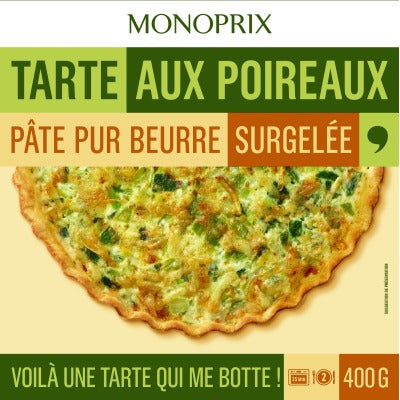 Monoprix Tarte poireaux pur beurre 400g Monoprix tarte poireaux pur beurre 400g