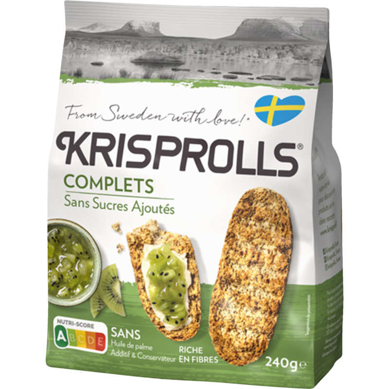 Krisprolls Petits Pains Complets sans sucres ajoutés 240g Krisprolls Petits Pains Complets sans sucres ajoutés 240g