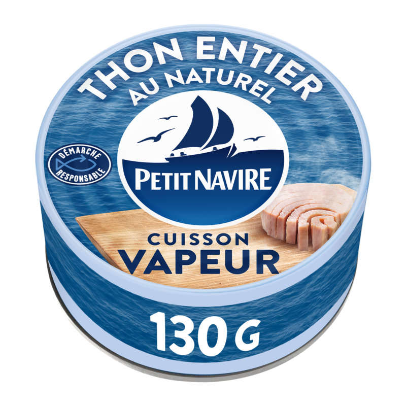 Petit Navire Thon Vapeur Nature 130g Petit Navire Thon Vapeur Nature 130g