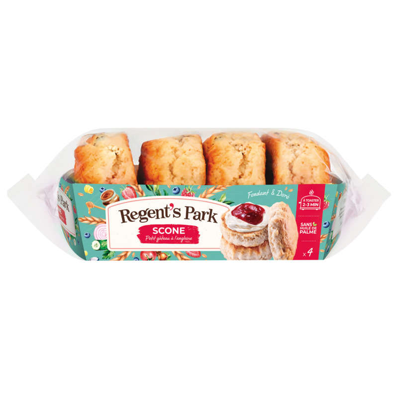 Regent's Park 4 Petits scones anglais 240g REGENT'S PARK 4 petits scones anglais 240g