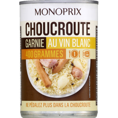 Monoprix Choucroute garnie au vin blanc 400g Monoprix Choucroute garnie au vin blanc 400g
