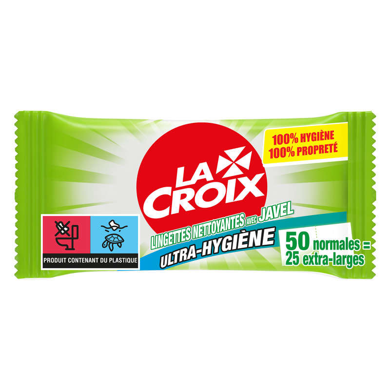 La Croix Lingettes Nettoyantes Désinfectantes Javel Ultra Hygiène x50 La Croix Lingettes Nettoyantes Désinfectantes Javel Ultra Hygiène x50