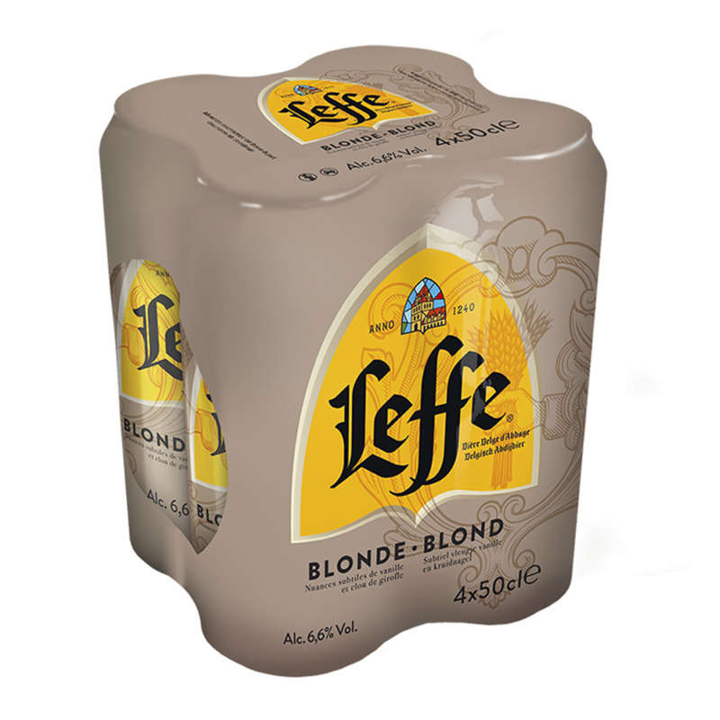 Leffe Bière Blonde D'Abbaye Pack De 4x50cl Leffe Bière Blonde D'Abbaye Pack De 4x50cl
