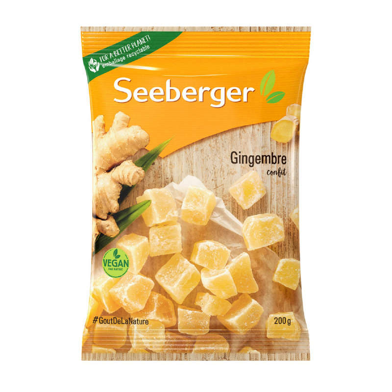 Seeberger Morceaux De Gingembre Confits, Sulfités 200g Seeberger Morceaux De Gingembre Confits, Sulfités 200g