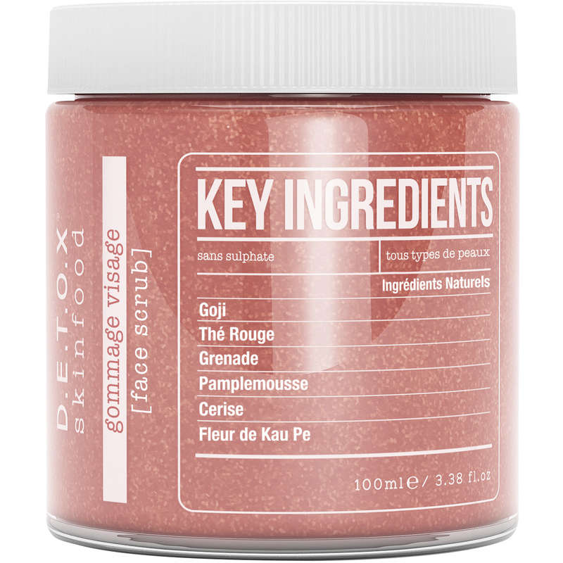Detox Skin Food gommage visage baies de goji 220ml Detox Skin Food gommage visage baies de goji 220ml