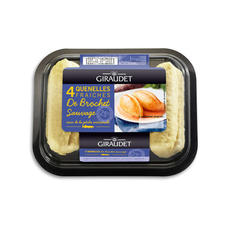 Giraudet Quenelles Fraîches de Brochet 4x50g Giraudet Quenelles Fraîches de Brochet 4x50g