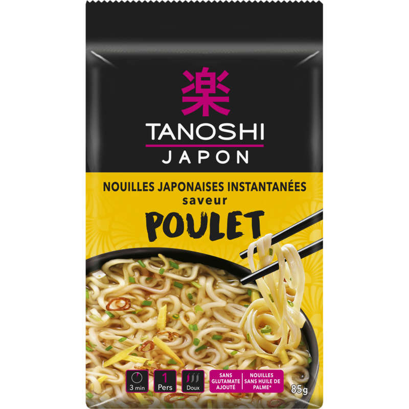Tanoshi Nouilles De Blé Saveur Poulet 85g Tanoshi Nouilles De Blé Saveur Poulet 85g