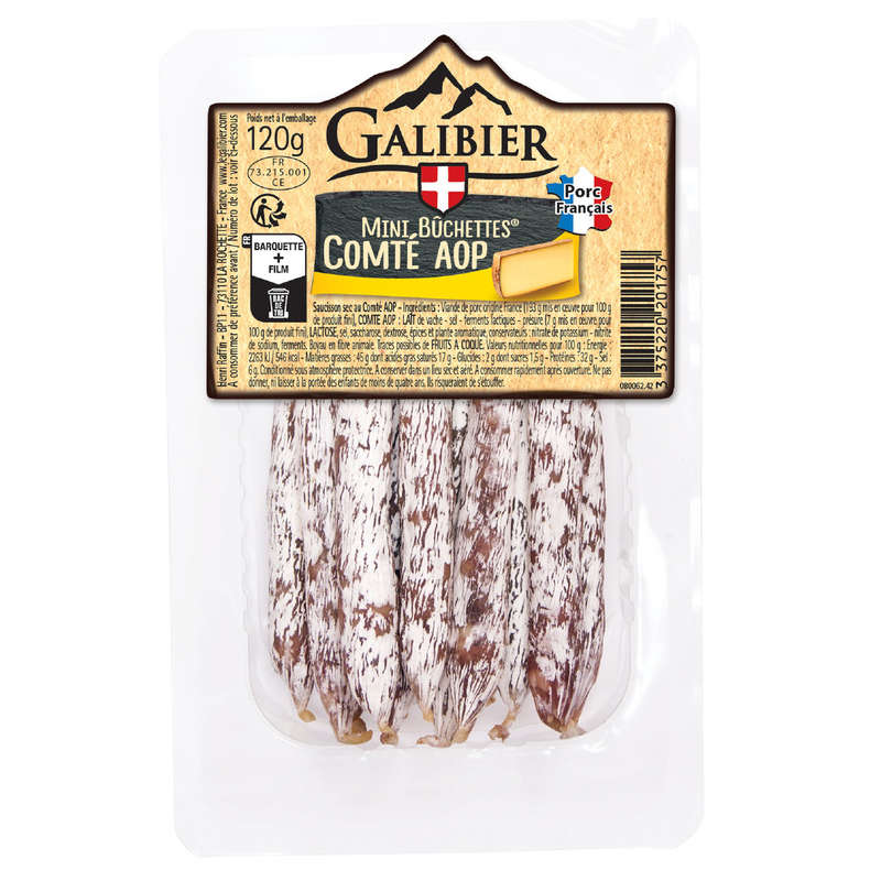 Le Galibier Mini Bûchettes au Comté 120g Le Galibier Mini Buchettes au Comté 120g