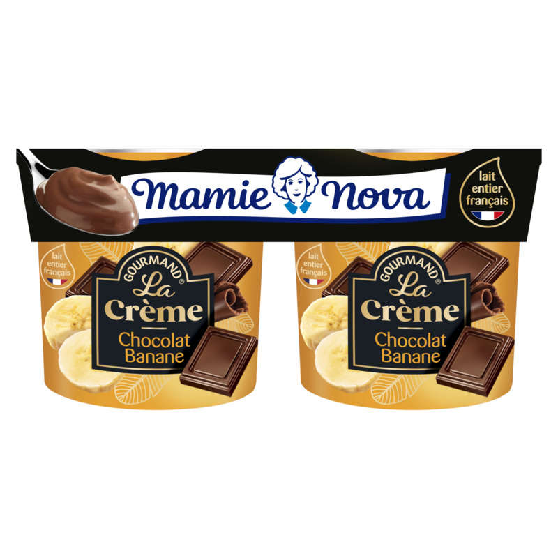 Mamie Nova Crème chocolat banane 2x150G
