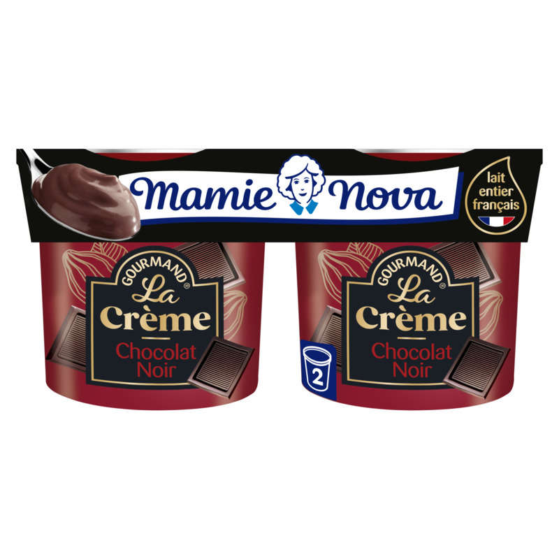 Mamie Nova Crème Dessert Au Chocolat Noir 2x150g Mamie Nova Crème Dessert Au Chocolat Noir 2x150g