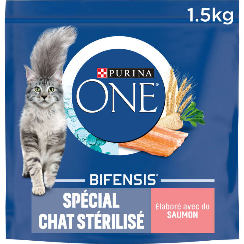 Purina One Croquettes Chat Stérilisé Au Saumon Et Céréales 1,5kg Purina One Croquettes Chat Stérilisé Au Saumon Et Céréales 1,5kg