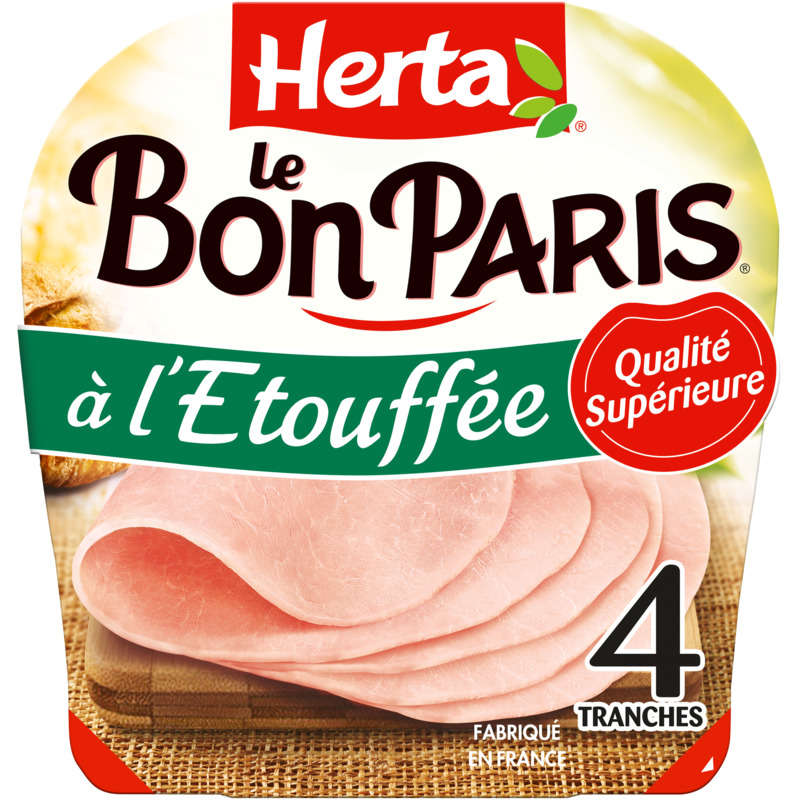 Herta Le Bon Paris Jambon à l'étouffée x4 - 170g Herta Le Bon Paris Jambon à l'étouffée x4 - 170g