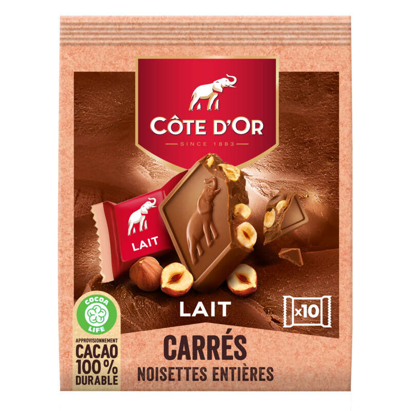 Côte d'Or Chocolat au Lait Noisettes Entières 10x20g Côte d'Or Chocolat au Lait Noisettes Entières 10x20g