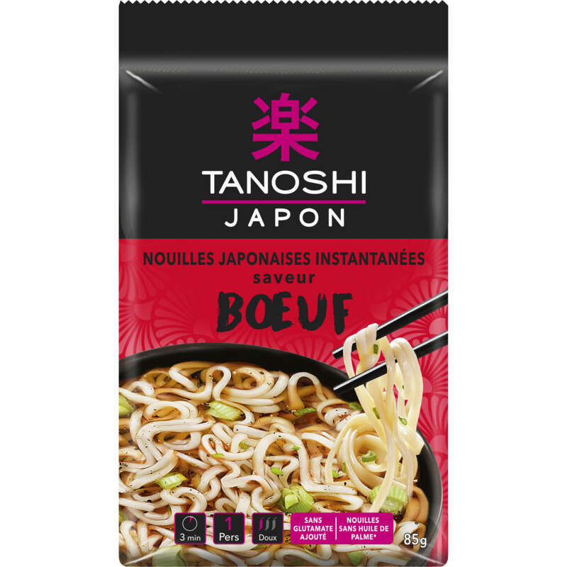Tien Shan Nouilles De Blé Instantanées Asiatiques Saveur Bœuf 85g Tien Shan Nouilles De Blé Instantanées Asiatiques Saveur Bœuf 85g