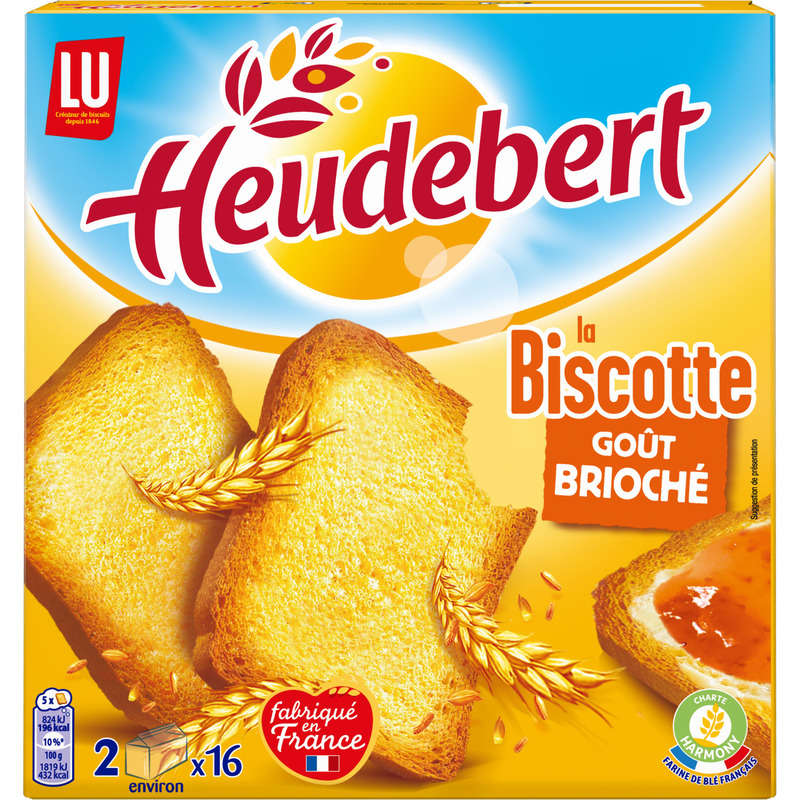 Lu Heudebert Biscottes goût Briochées 290g Lu Heudebert Biscottes goût Briochées 290g
