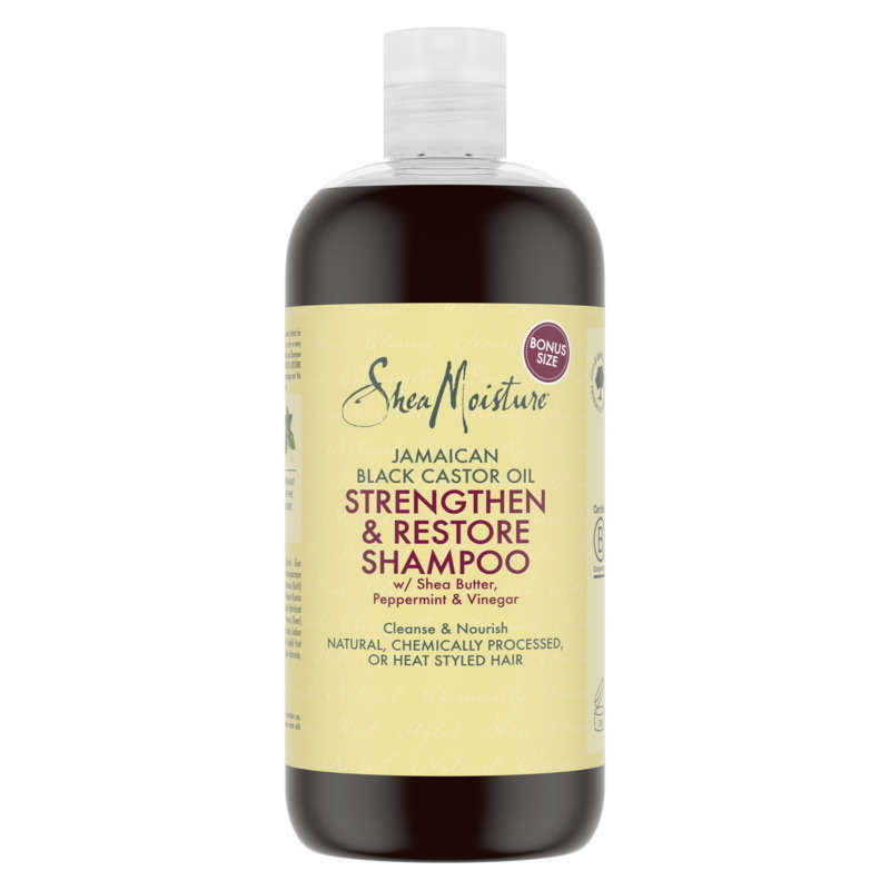 Shea Moisture shampooing femme fortifiant & revitalisant à l'huile de ricin noir jamaïcain 473ml Shea Moisture shampooing femme fortifiant & revitalisant à l'huile de ricin noir jamaïcain 473ml