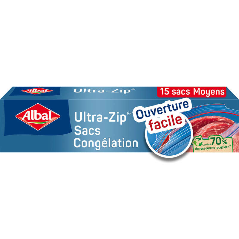 Albal Sacs Congélation Ultra Zip Fermeture Zip 3L x15 ALBAL Sacs Congélation Ultra Zip Fermeture Zip 3L x15