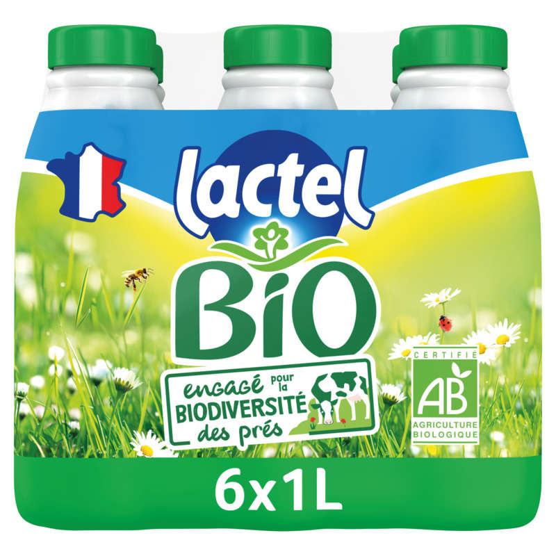 Lactel Lait Écrémé Bio 6x1L Lactel Lait Écrémé Bio 6x1L