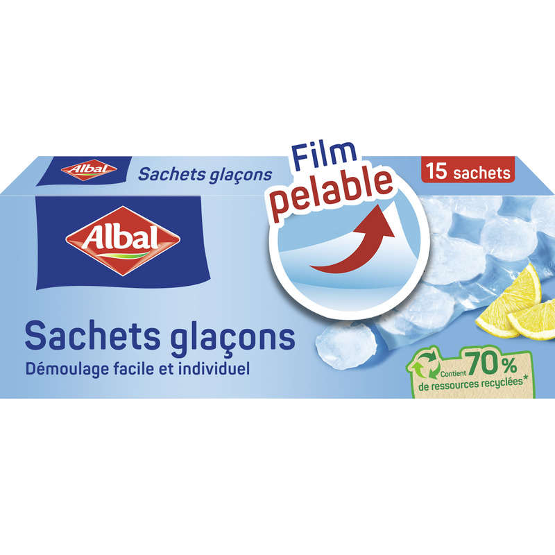 Albal Sachets glaçons démoulage facile x15 ALBAL Sachets glaçons démoulage facile x15
