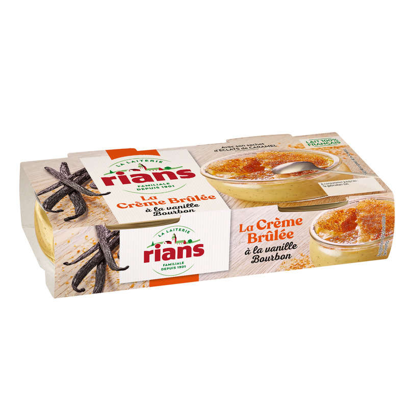 Rians Crème Brûlée À La Vanille Bourbon 2x100g Rians Crème Brûlée À La Vanille Bourbon 2x100g