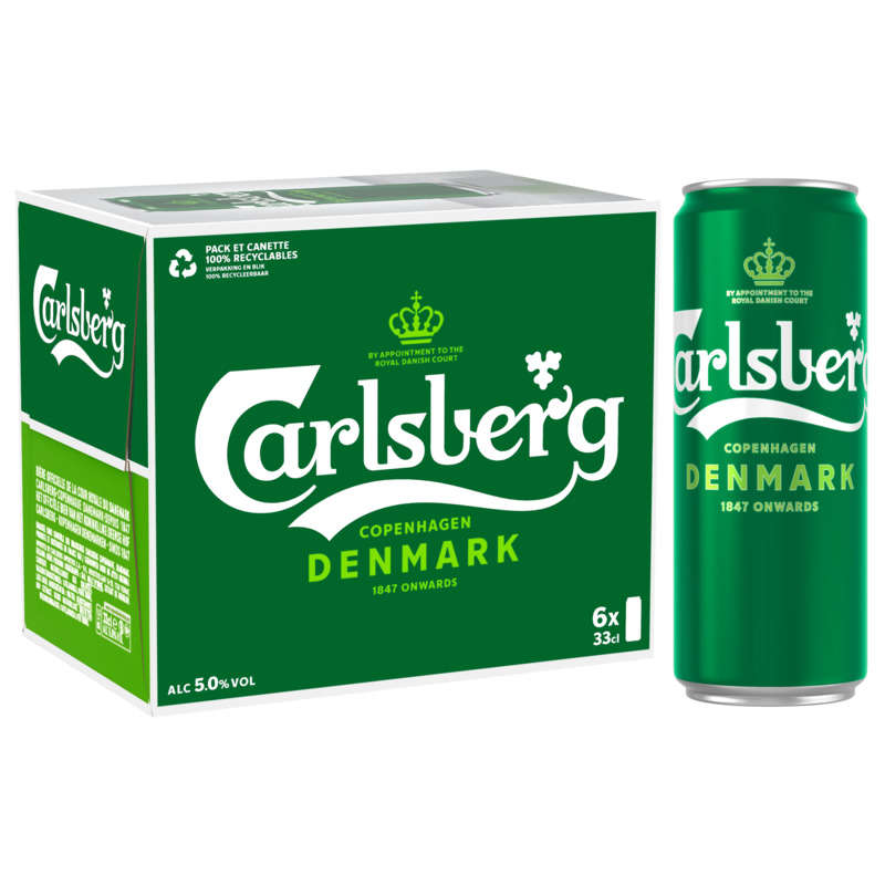 Carlsberg Bière Blonde Danoise 6x33cl Carlsberg Bière Blonde Danoise 6x33cl