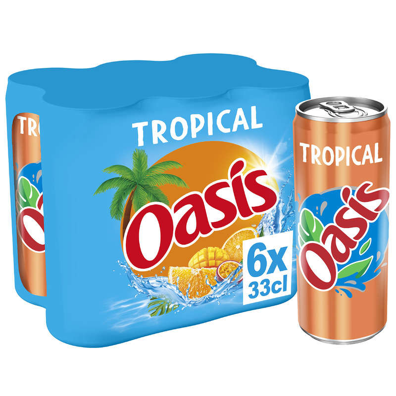 Oasis Tropical boisson aux Fruits Pack Canettes 6x33cl Oasis Tropical boisson aux Fruits Pack Canettes 6x33cl