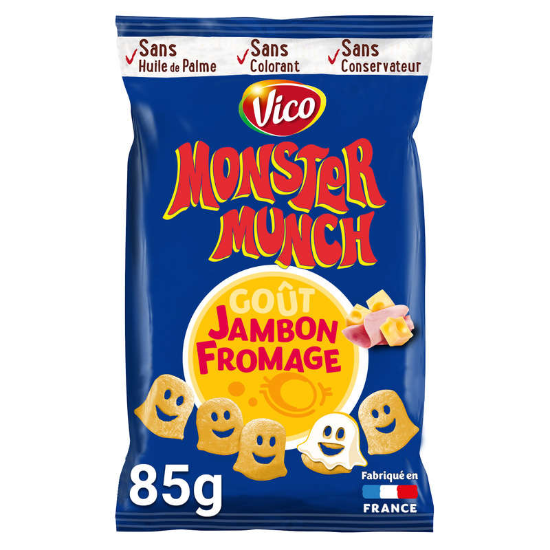 Monster Munch Chips jambon fromage 85g Monster Munch Chips jambon fromage 85g