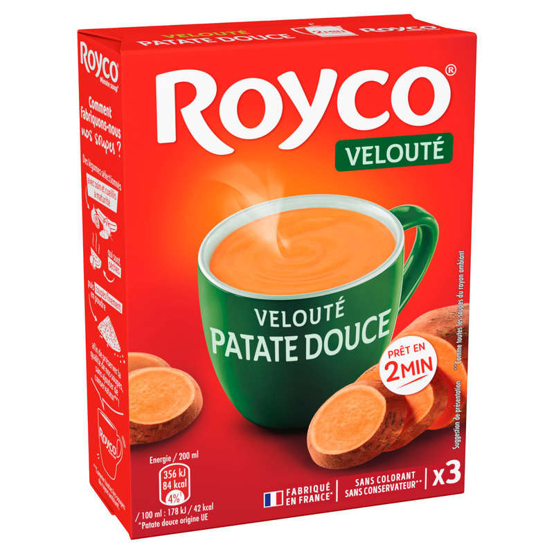 Royco Velouté Patate douce x3-65g Royco Velouté Patate douce x3-65g