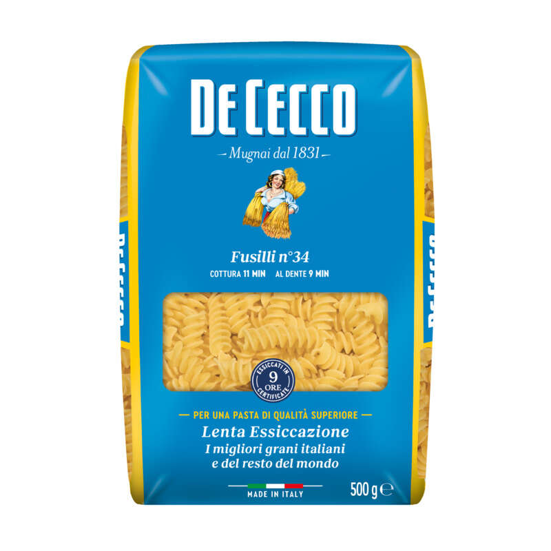 De Cecco Pâtes Fusili N°34 500g De Cecco Pâtes Fusili N°34 500g