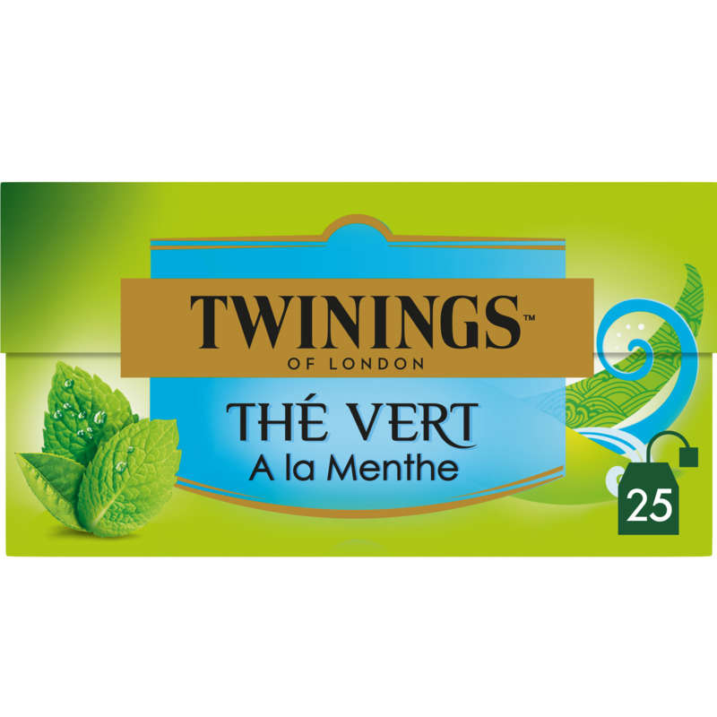Twinings Thé Vert Menthe x25 Sachets 37,5g Twinings Thé Vert Menthe x25 Sachets 37,5g